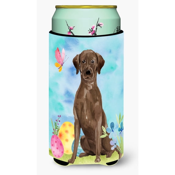 Carolines Treasures BB9610TBC Chocolate Labrador Easter Tall Boy Beverage Insulator Hugger Tall Boy multicolor