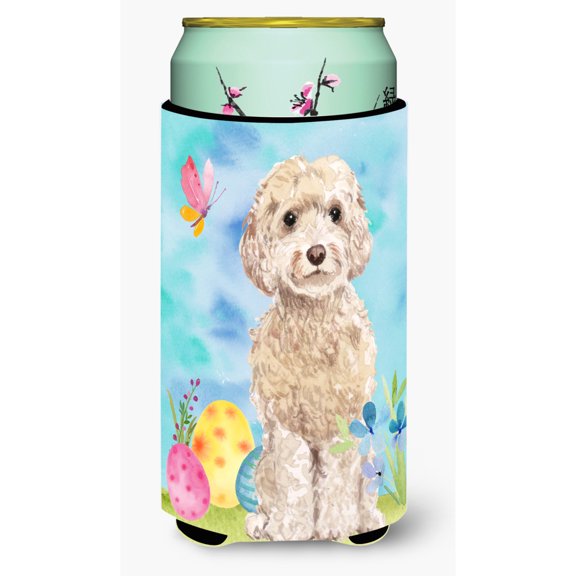 Carolines Treasures BB9620TBC Champagne Cockapoo Easter Tall Boy Beverage Insulator Hugger  Tall Boy multicolor