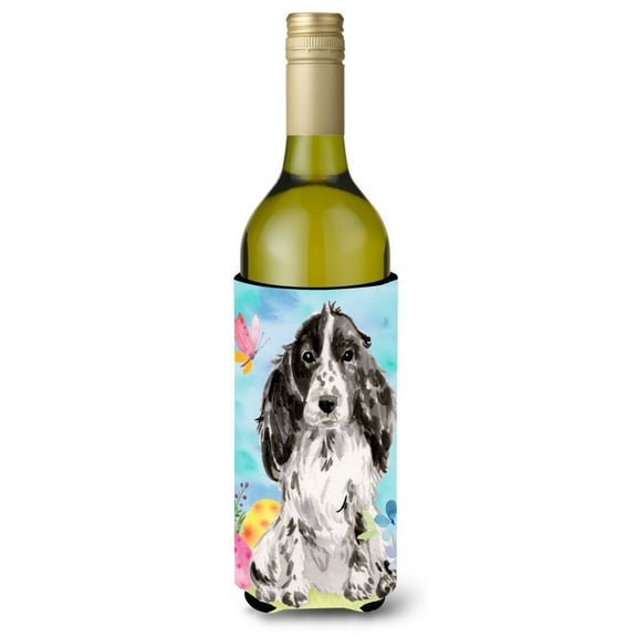 Carolines Treasures BB9623LITERK Black Parti Easter Wine Bottle Beverge Insulator Hugger  Wine Bottle multicolor