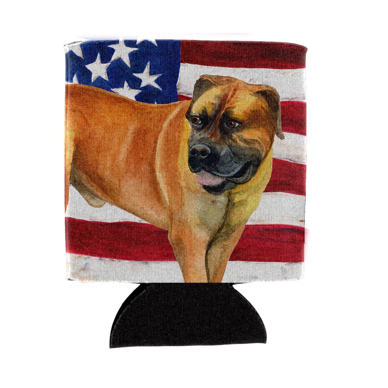 Carolines Treasures BB9646CC Boerboel Mastiff Patriotic Can or Bottle Hugger  Can Hugger multicolor