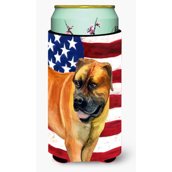 Carolines Treasures BB9646TBC Boerboel Mastiff Patriotic Tall Boy Beverage Insulator Hugger Tall Boy multicolor