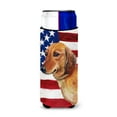 thumbnail image 1 of Carolines Treasures BB9652MUK Dachshund Patriotic Michelob Ultra Hugger for slim cans  Slim Can multicolor, 1 of 3