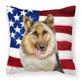 thumbnail image 1 of Carolines Treasures BB9654PW1818 German Shepherd Patriotic Fabric Decorative Pillow  18H x18W multicolor, 1 of 2