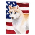 thumbnail image 1 of Carolines Treasures BB9655GF Siberian Husky Patriotic Flag Garden Size  Small multicolor, 1 of 3