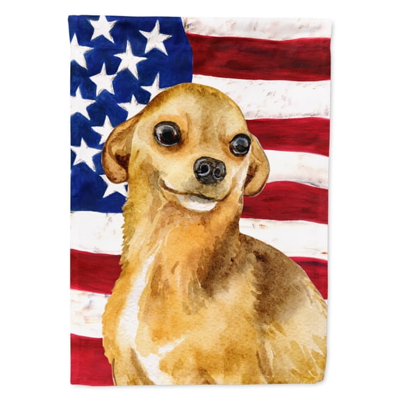 Carolines Treasures BB9658GF Chihuahua Patriotic Flag Garden Size Small multicolor