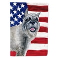 thumbnail image 1 of Carolines Treasures BB9662CHF Schnauzer Patriotic Flag Canvas House Size  Large multicolor, 1 of 4