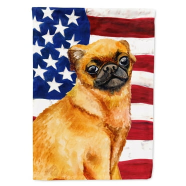 Carolines Treasures BB9667GF Small Brabant Griffon Patriotic Flag Garden Size  Small multicolor
