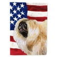 thumbnail image 1 of Carolines Treasures BB9681CHF Pekingese Patriotic Flag Canvas House Size  Large multicolor, 1 of 4