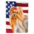 thumbnail image 1 of Carolines Treasures BB9685GF Yorkshire Terrier Patriotic Flag Garden Size  Small multicolor, 1 of 2