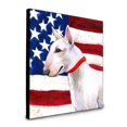 thumbnail image 1 of Carolines Treasures  8 x 8 x 0.625 in. Bull Terrier Patriotic Artwork Panel Wall Decor, 1 of 1