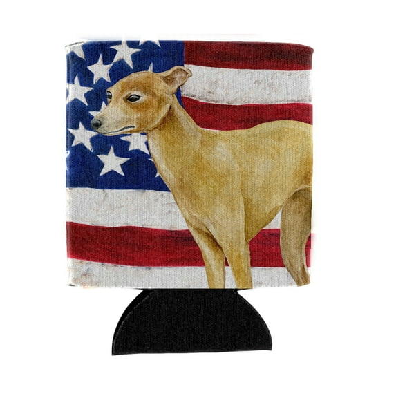 Carolines Treasures BB9698CC Italian Greyhound Patriotic Can or Bottle Hugger Can Hugger multicolor