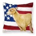 thumbnail image 1 of Carolines Treasures BB9698PW1818 Italian Greyhound Patriotic Fabric Decorative Pillow  18H x18W multicolor, 1 of 2