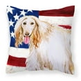 thumbnail image 1 of Carolines Treasures BB9702PW1818 Afghan Hound Patriotic Fabric Decorative Pillow  18H x18W multicolor, 1 of 2