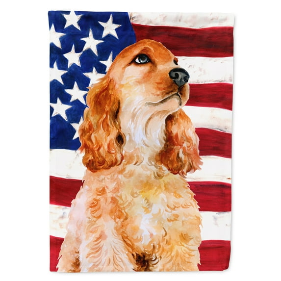 Carolines Treasures BB9706GF Cocker Spaniel Patriotic Flag Garden Size  Small multicolor