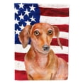 thumbnail image 1 of Carolines Treasures BB9707GF Red Dachshund Patriotic Flag Garden Size  Small multicolor, 1 of 3
