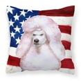thumbnail image 1 of Carolines Treasures BB9717PW1414 White Standard Poodle Patriotic Fabric Decorative Pillow  14Hx14W multicolor, 1 of 4