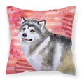 thumbnail image 1 of Carolines Treasures BB9725PW1414 Alaskan Malamute Love Fabric Decorative Pillow  14Hx14W multicolor, 1 of 4
