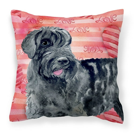 Carolines Treasures BB9747PW1818 Giant Schnauzer Love Fabric Decorative Pillow 18H x18W multicolor