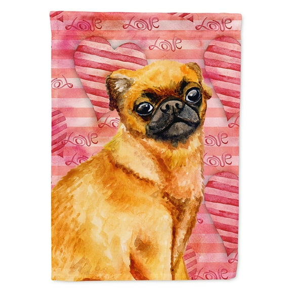 Carolines Treasures BB9754CHF Small Brabant Griffon Love Flag Canvas House Size Large multicolor