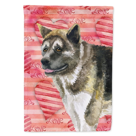 Carolines Treasures BB9756CHF American Akita Love Flag Canvas House Size  Large multicolor
