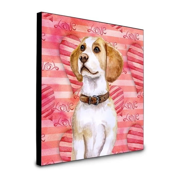 Carolines Treasures BB9773UP88 8 x 8 x 0.625 in. Beagle Love Artwork Panel Wall Decor
