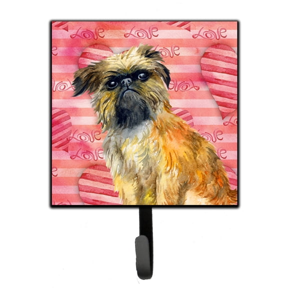 Carolines Treasures BB9774SH4 Brussels Griffon Love Leash or Key Holder Red Single Hook multicolor