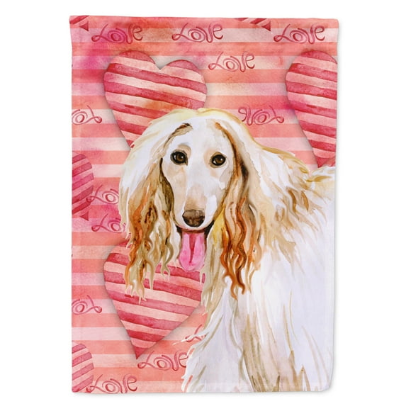 Carolines Treasures BB9789GF Afghan Hound Love Flag Garden Size Small multicolor