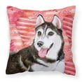 thumbnail image 1 of Carolines Treasures BB9799PW1414 Siberian Husky 2 Love Fabric Decorative Pillow  14Hx14W multicolor, 1 of 4