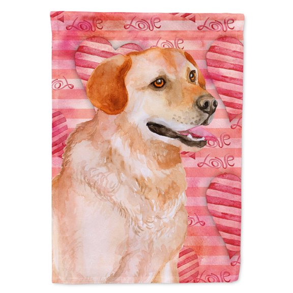 Carolines Treasures BB9801GF Labrador Retriever Love Flag Garden Size  Small multicolor