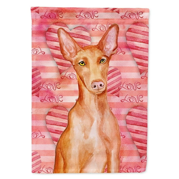 Carolines Treasures BB9802CHF Pharaoh Hound Love Flag Canvas House Size Large multicolor