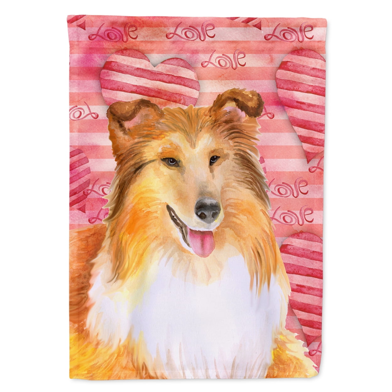 Carolines Treasures BB9807GF Sheltie Love Flag Garden Size  Small multicolor
