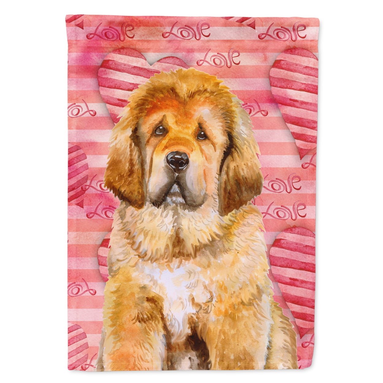 Carolines Treasures BB9808GF Tibetan Mastiff Love Flag - Garden Size