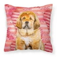 thumbnail image 1 of Carolines Treasures BB9808PW1818 Tibetan Mastiff Love Fabric Decorative Pillow  18H x18W multicolor, 1 of 2