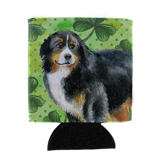 Carolines Treasures BB9819CC Bernese Mountain Dog St Patricks Can or Bottle Hugger  Can Hugger multicolor