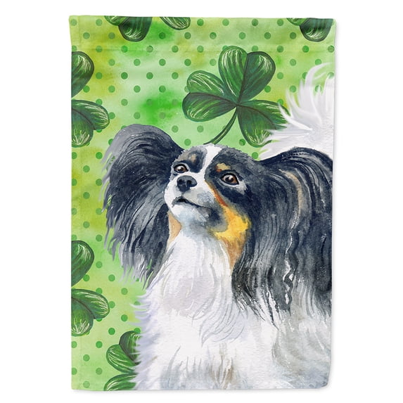 Carolines Treasures BB9831CHF Papillon St Patricks Flag Canvas House Size  Large multicolor