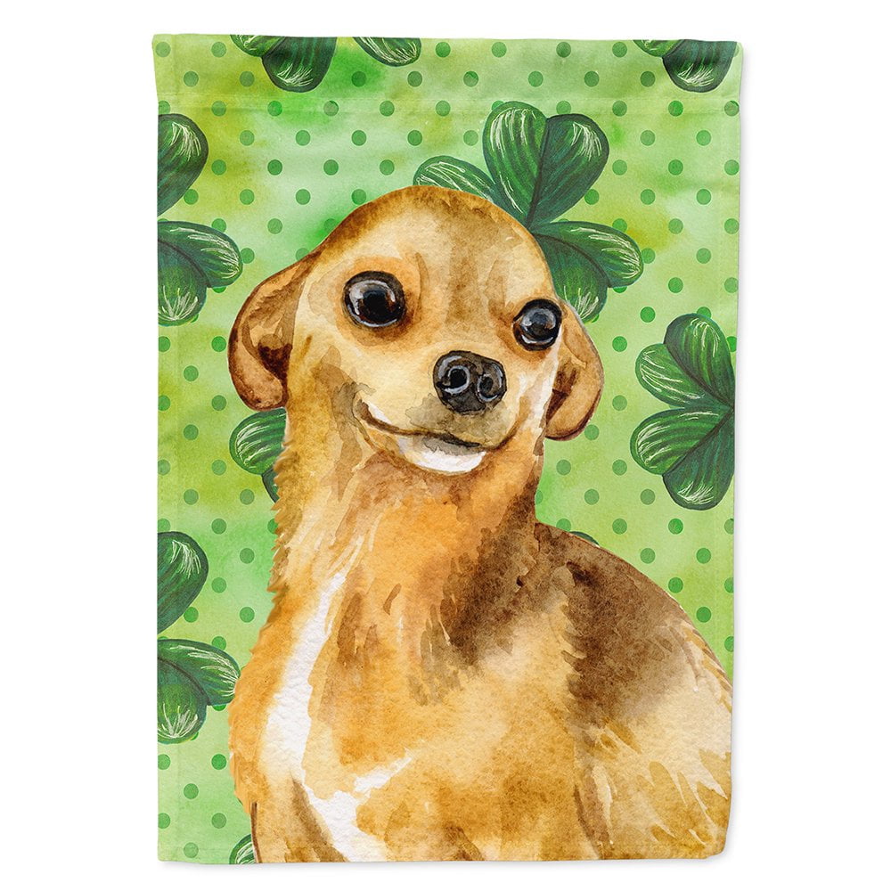 Carolines Treasures BB9832CHF Chihuahua St Patricks Flag Canvas House Size  Large multicolor