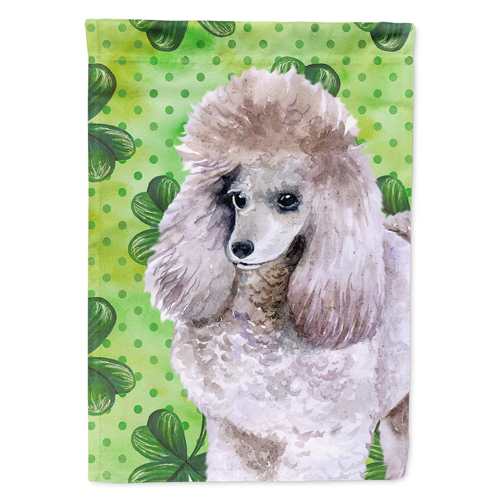 Carolines Treasures BB9839CHF Poodle St Patricks Flag Canvas House Size  Large multicolor