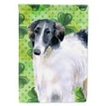 thumbnail image 1 of Carolines Treasures BB9846GF Borzoi St Patricks Flag Garden Size  Small multicolor, 1 of 2