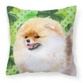 thumbnail image 1 of Carolines Treasures BB9856PW1818 Pomeranian St Patricks Fabric Decorative Pillow  18H x18W multicolor, 1 of 2