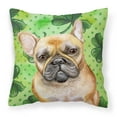 thumbnail image 1 of Carolines Treasures BB9862PW1818 French Bulldog St Patricks Fabric Decorative Pillow  18H x18W multicolor, 1 of 2