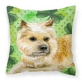 thumbnail image 1 of Carolines Treasures BB9864PW1818 Cairn Terrier St.Patricks Fabric Decorative Pillow, 1 of 2