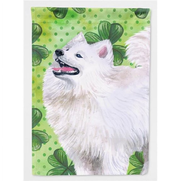Carolines Treasures BB9865GF Samoyed St Patricks Flag Garden Size Small multicolor
