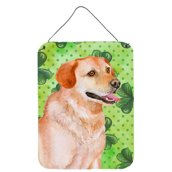 Carolines Treasures BB9888DS1216 Labrador Retriever St Patricks Wall or Door Hanging Prints Green 12WX16H multicolor