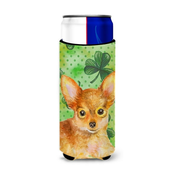 Carolines Treasures BB9896MUK Toy Terrier St Patricks Michelob Ultra Hugger for slim cans  Slim Can multicolor