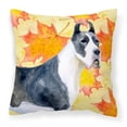 thumbnail image 1 of Carolines Treasures BB9904PW1818 Harlequin Great Dane Fall Fabric Decorative Pillow  18H x18W multicolor, 1 of 2