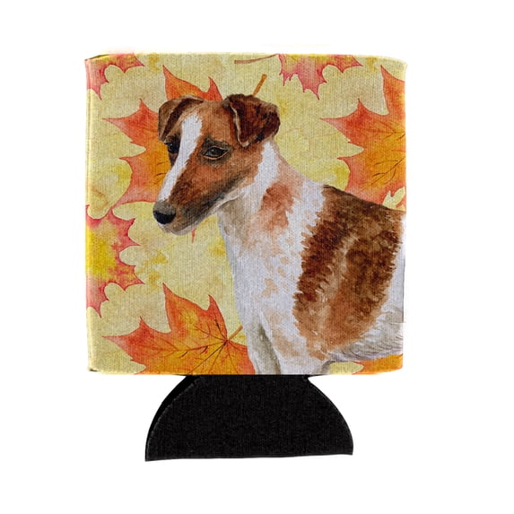 Carolines Treasures BB9908CC Smooth Fox Terrier Fall Can or Bottle Hugger Can Hugger multicolor