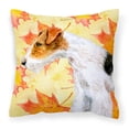 thumbnail image 1 of Fox Terrier Fall Fabric Decorative Pillow, 1 of 4