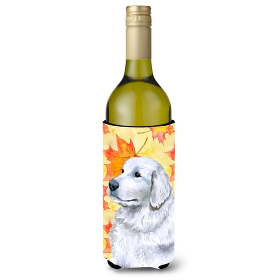 Carolines Treasures BB9936LITERK Maremma Sheepdog Fall Wine Bottle Beverge Insulator Hugger  Wine Bottle multicolor