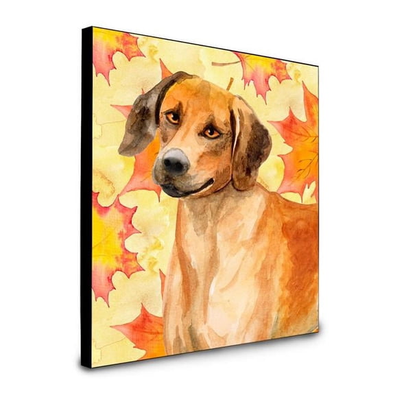 Carolines Treasures BB9937UP88 8 x 8 x 0.625 in. Rhodesian Ridgeback Fall Artwork Panel Wall Decor