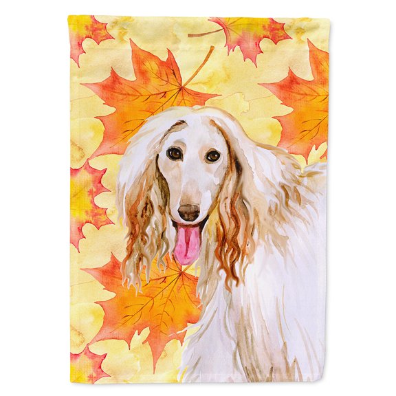 Carolines Treasures BB9963CHF Afghan Hound Fall Flag Canvas House Size  Large multicolor